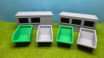 Recyclinghof Schrottplatz Wertstoffhof Baustelle Baucontainer + Schuttcontainer (ggf. rostig)