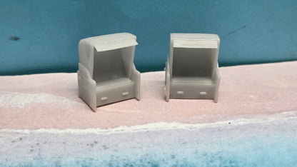 2x Strandkorb Strandkörbe "Resin Version" - unbemalt