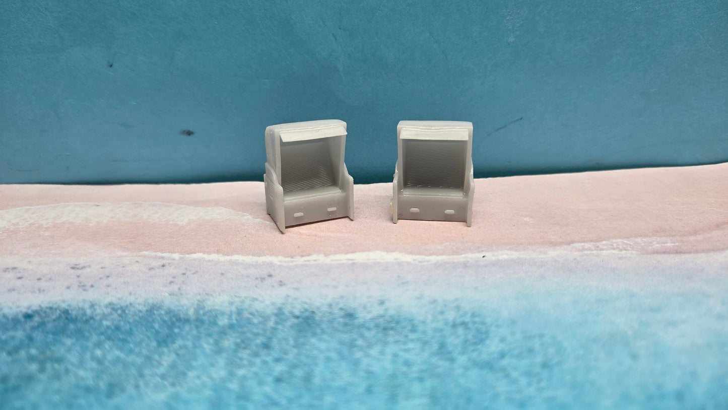 2x Strandkorb Strandkörbe "Resin Version" - unbemalt