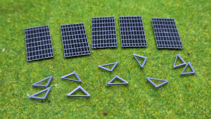 5x PV Solarmodule auf Ständer für Flachdach Photovoltaik Bausatz Solar