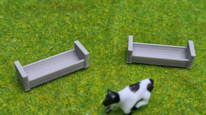 2x Futtertröge Bauernhof Viehtränke Futtertrog Futter