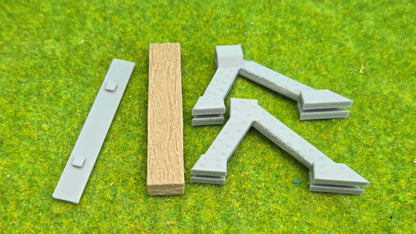 Prellbock Gleisabschluss H0 und Spur 0 (1:45) Schienen mit Holzpuffer optional rostlook