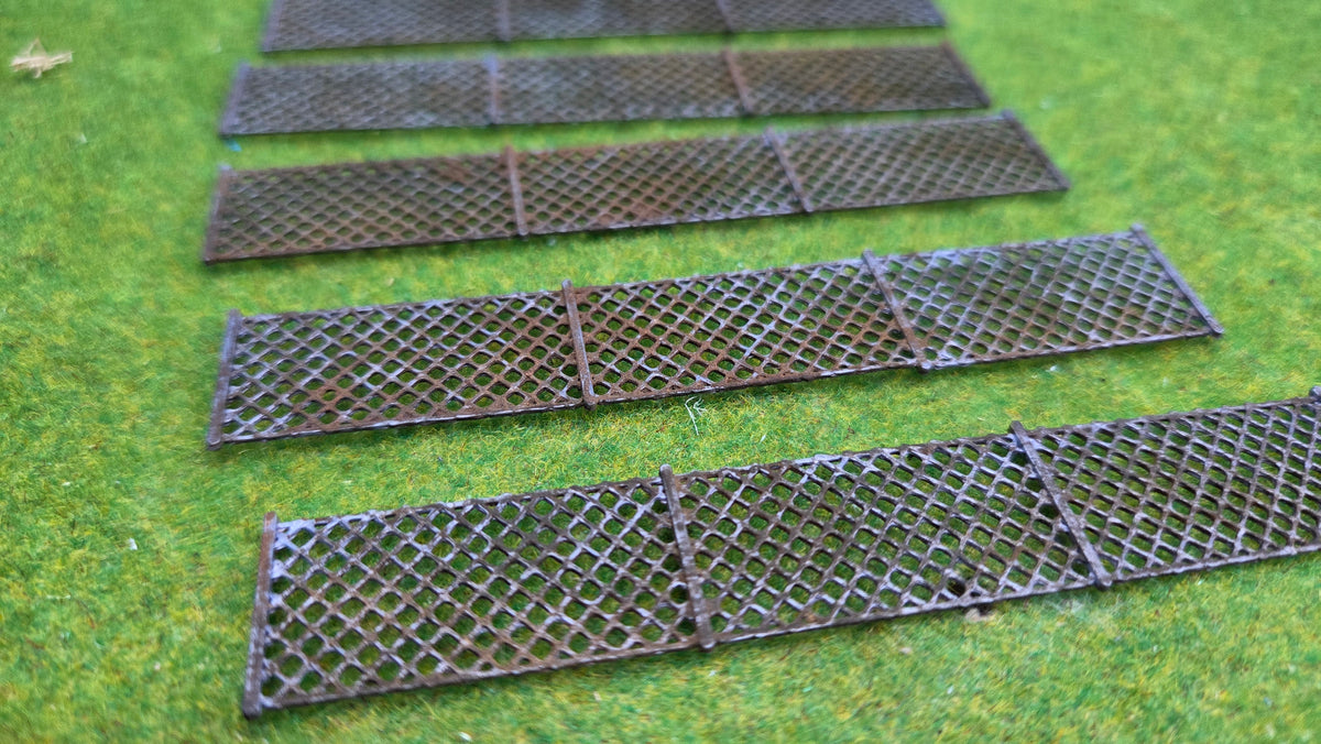 5 Stück Industrie Metallzaun Maschendrahtzaun Sicherheitszaun in silber rostlook