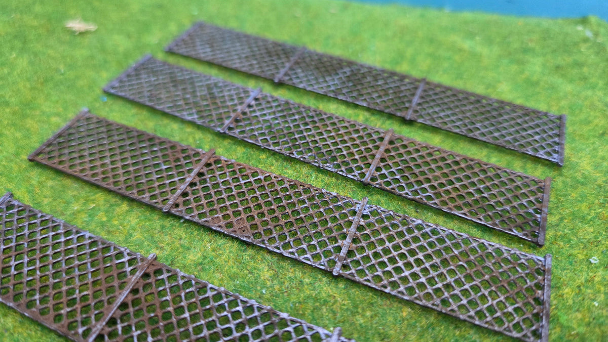 5 Stück Industrie Metallzaun Maschendrahtzaun Sicherheitszaun in silber rostlook