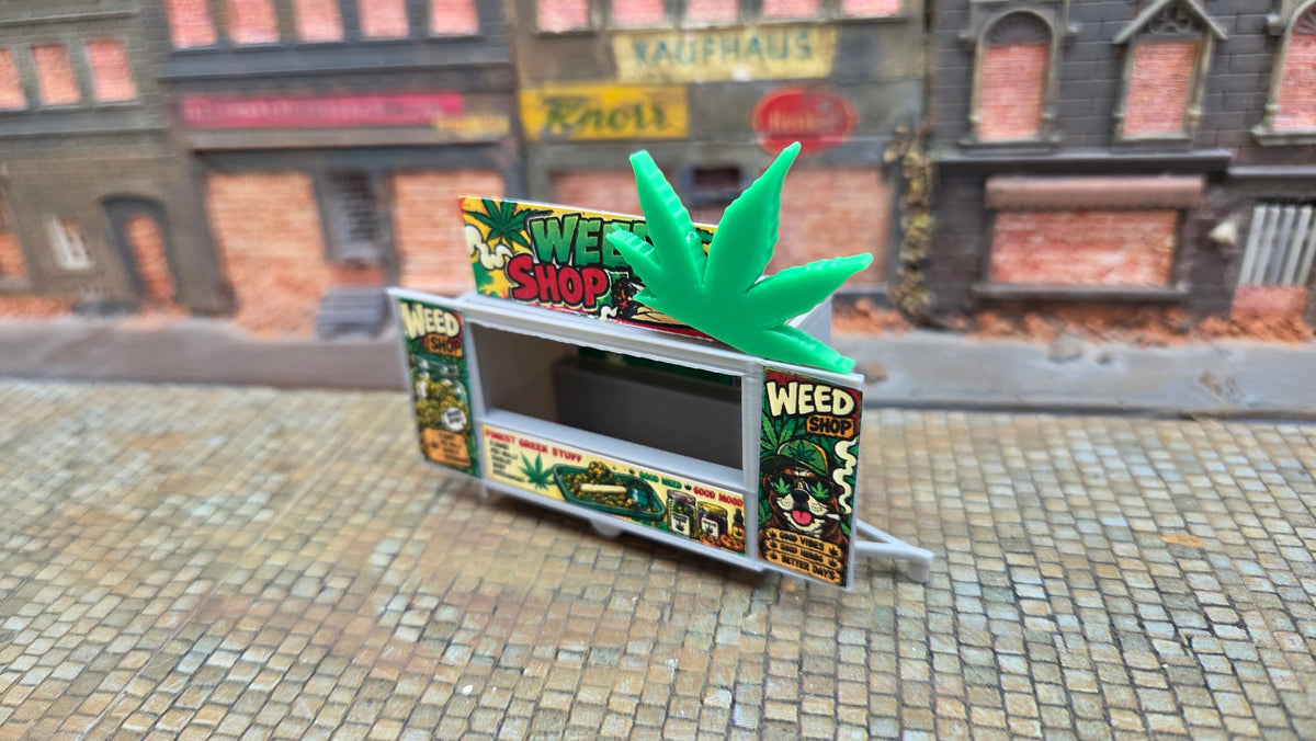 Kirmesbude "Weed Shop" Buden Kirmes Stand Hanfshop