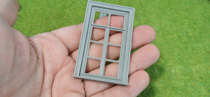 2x Fenster Set "Altbau" für Häuser, Fabriken usw. - optional rostig