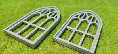 2x Altbau Fenster "Gothic" Fenster für Kirche, Burg - optional rostig