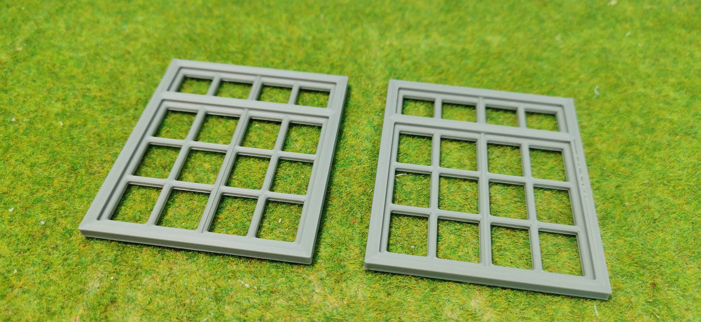 2x Industrie Fenster Set für Häuser, Fabriken usw. - optional rostig