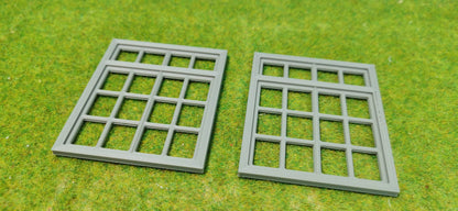 2x Industrie Fenster Set für Häuser, Fabriken usw. - optional rostig