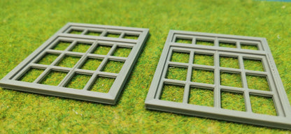 2x Industrie Fenster Set für Häuser, Fabriken usw. - optional rostig