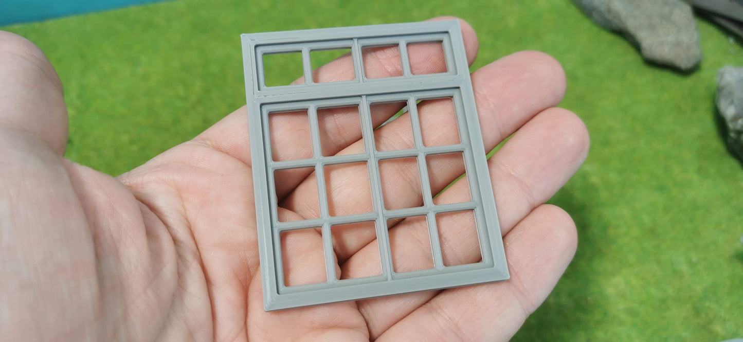 2x Industrie Fenster Set für Häuser, Fabriken usw. - optional rostig