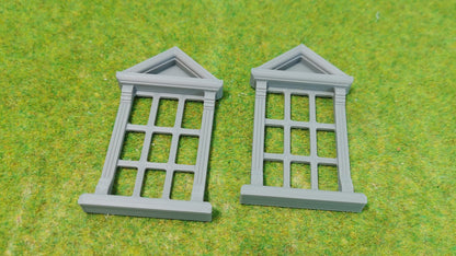 2x Altbau Fenster "Herrenhaus" Fenster für Kirche, Burg - optional rostig