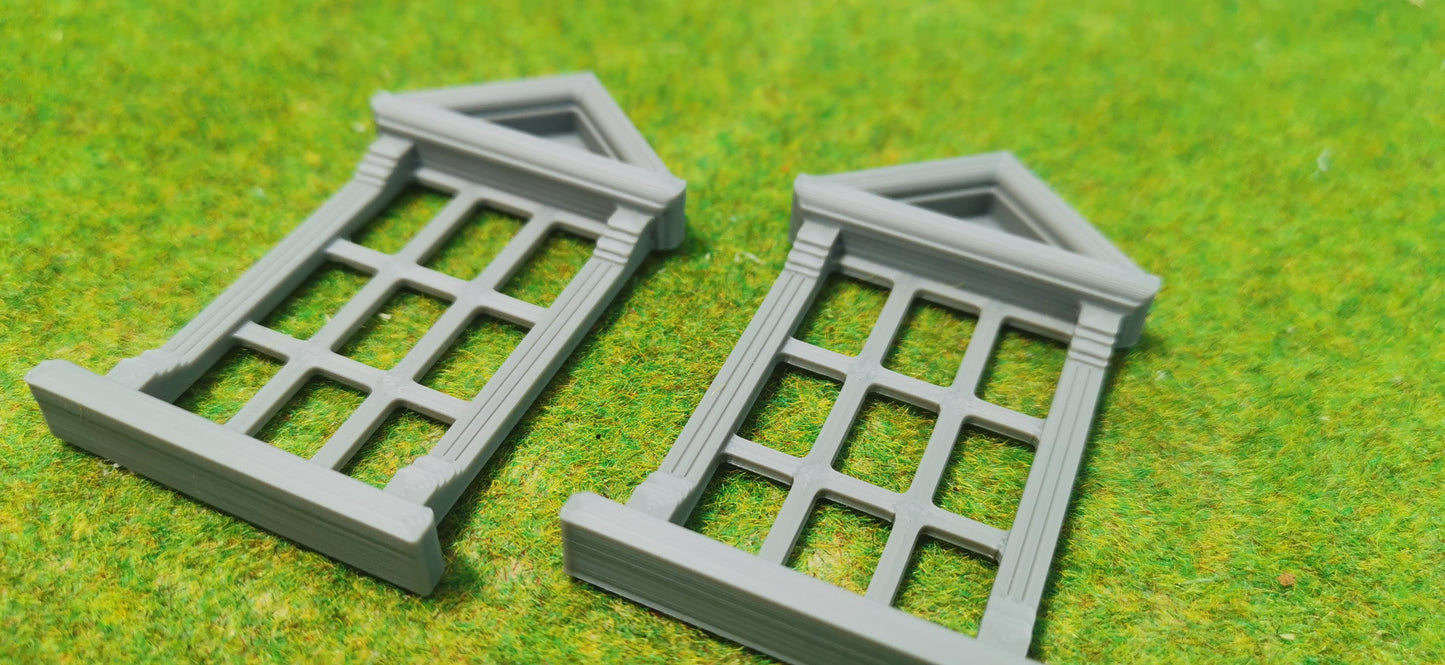 2x Altbau Fenster "Herrenhaus" Fenster für Kirche, Burg - optional rostig