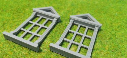 2x Altbau Fenster "Herrenhaus" Fenster für Kirche, Burg - optional rostig