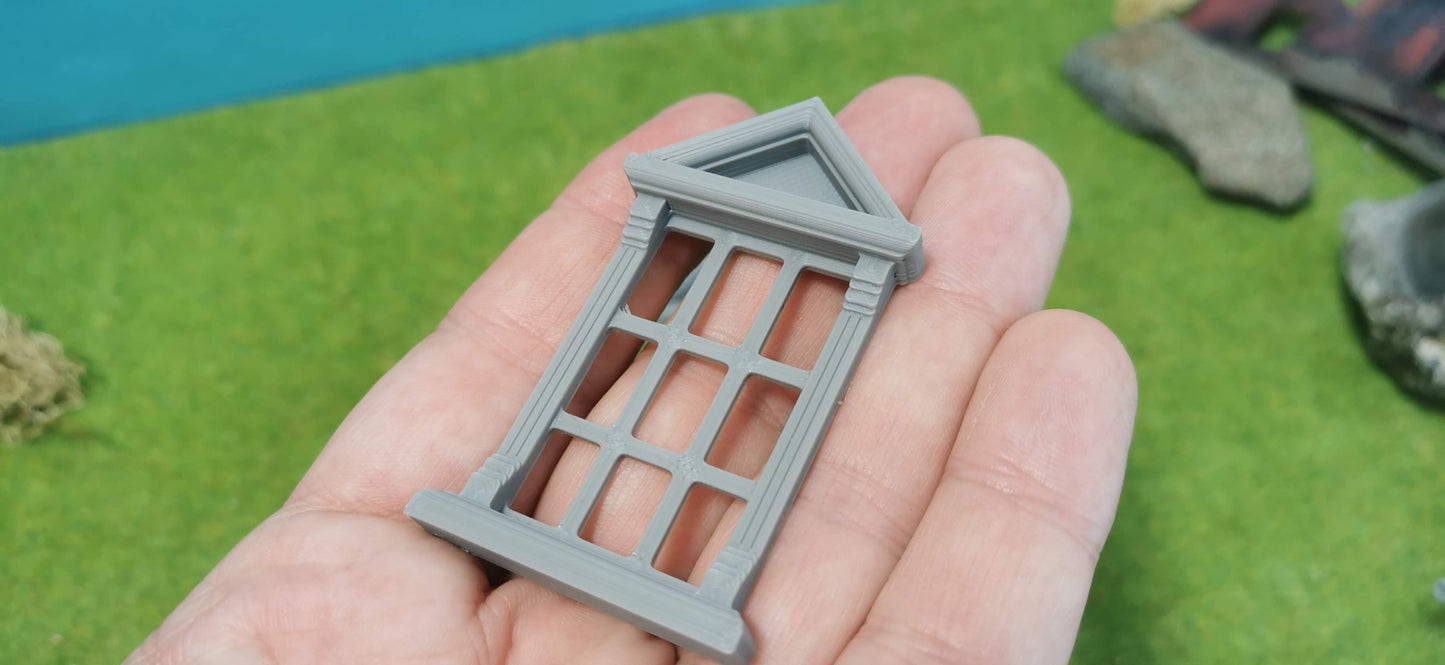 2x Altbau Fenster "Herrenhaus" Fenster für Kirche, Burg - optional rostig