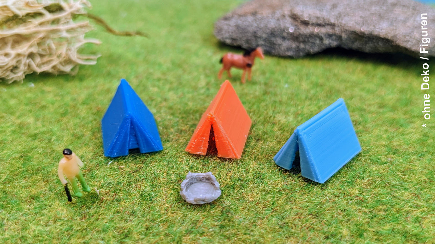 3 Zelte mit Feuerstelle für Campingplatz, Badestrand, Urlaub