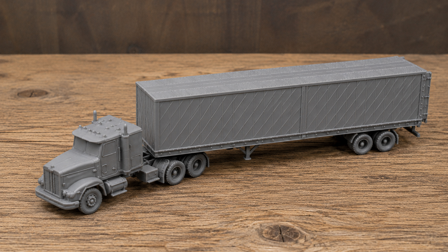 90s Styled US Truck wahlweise mit 48ft Trailer