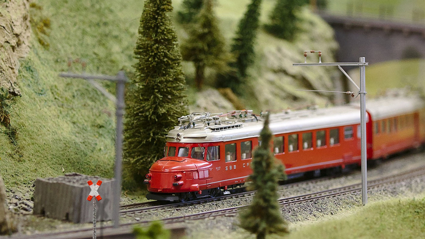 10 Stück Andreaskreuze für Bahnübergang etc.