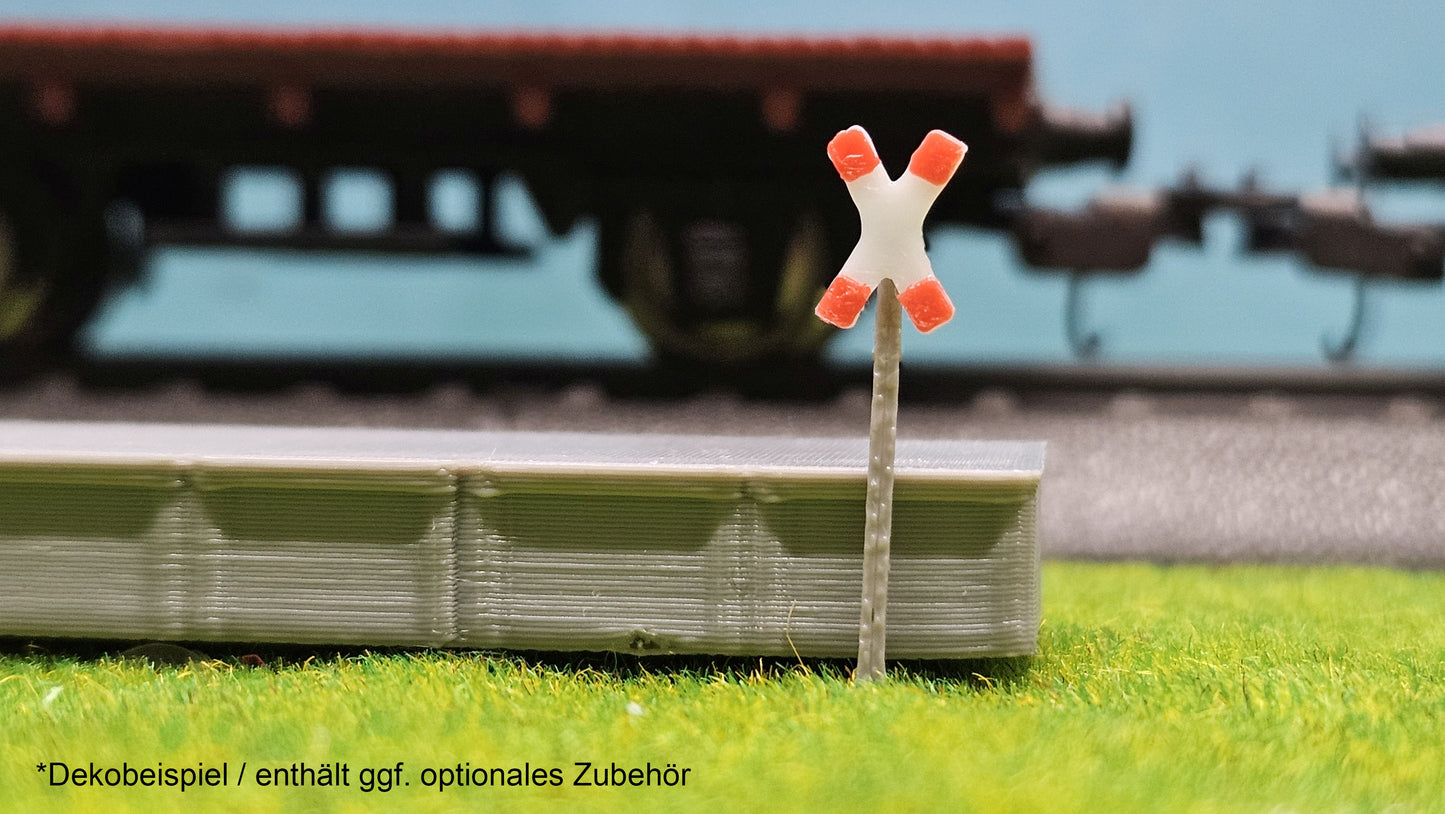 10 Stück Andreaskreuze für Bahnübergang etc.