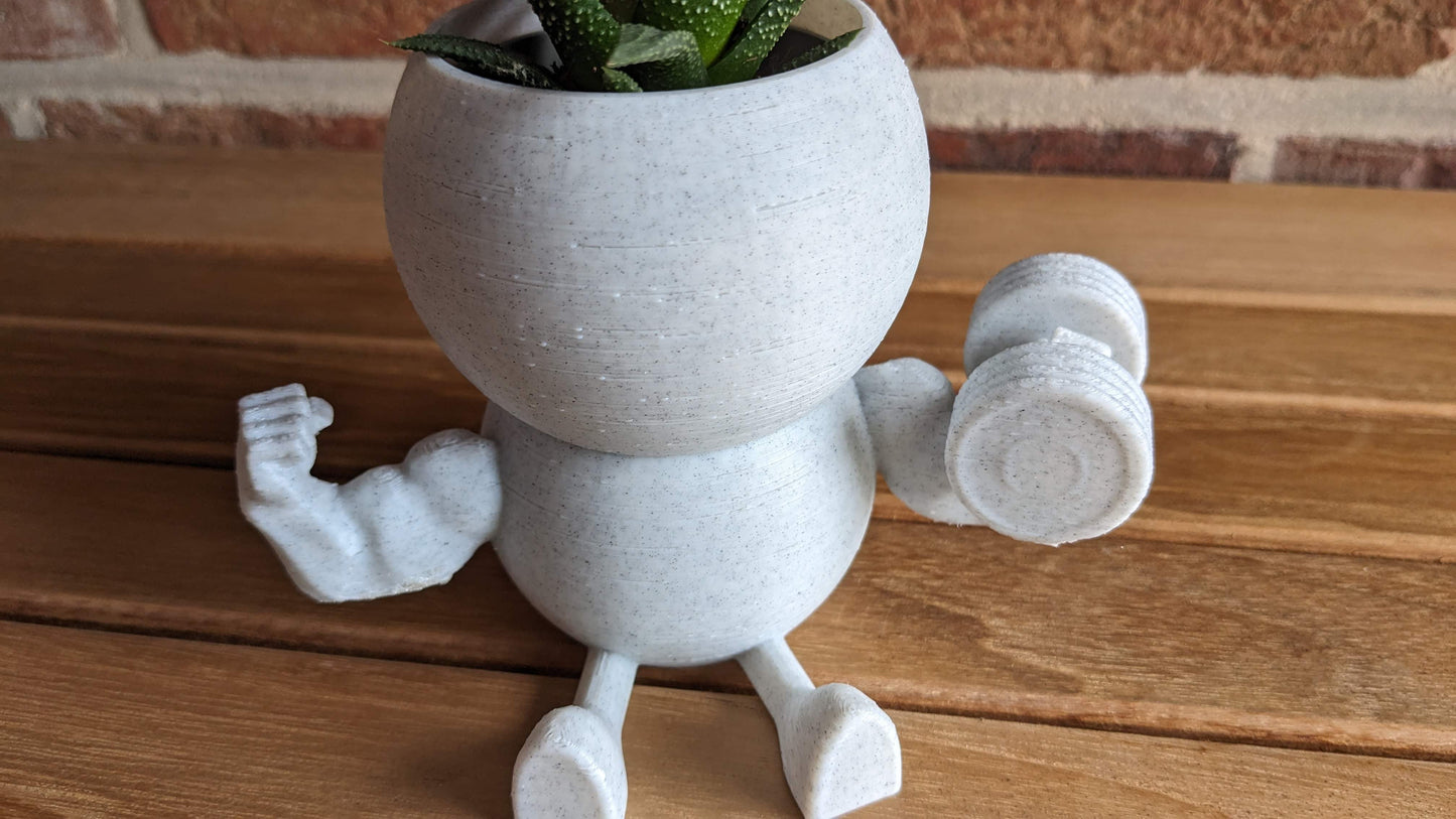 Harry Plant "Arniplant" lustiger Blumentopf mit dicken Muskeln