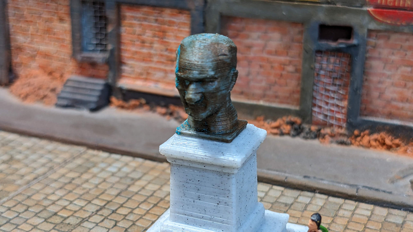"Kemal Atatürk" Büste Denkmal Bronze Kupfer - Spur H0 (1:87)