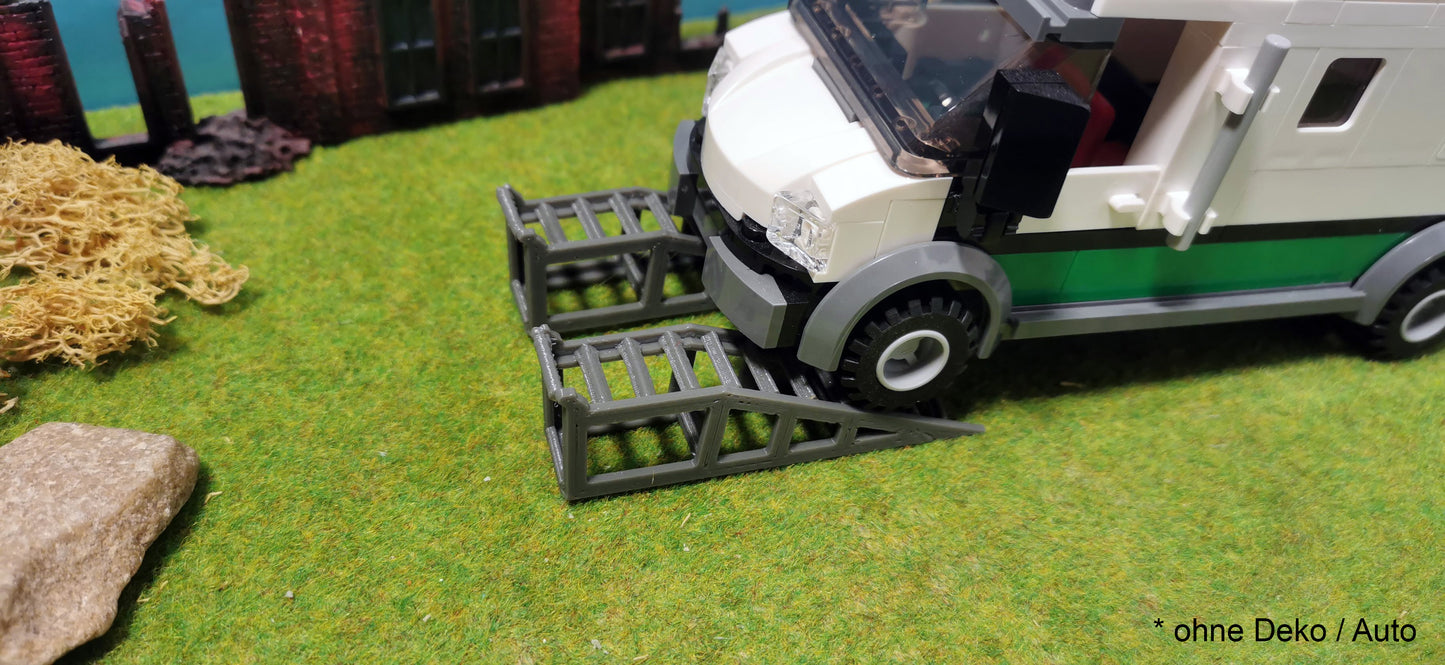2 Stück Auffahrrampe Rampe 1:18 1:16  Werkstatt Autorampe