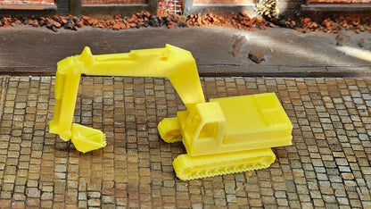 Mini Bagger in gelb für Spur N (1:160) - einfacher Bausatz