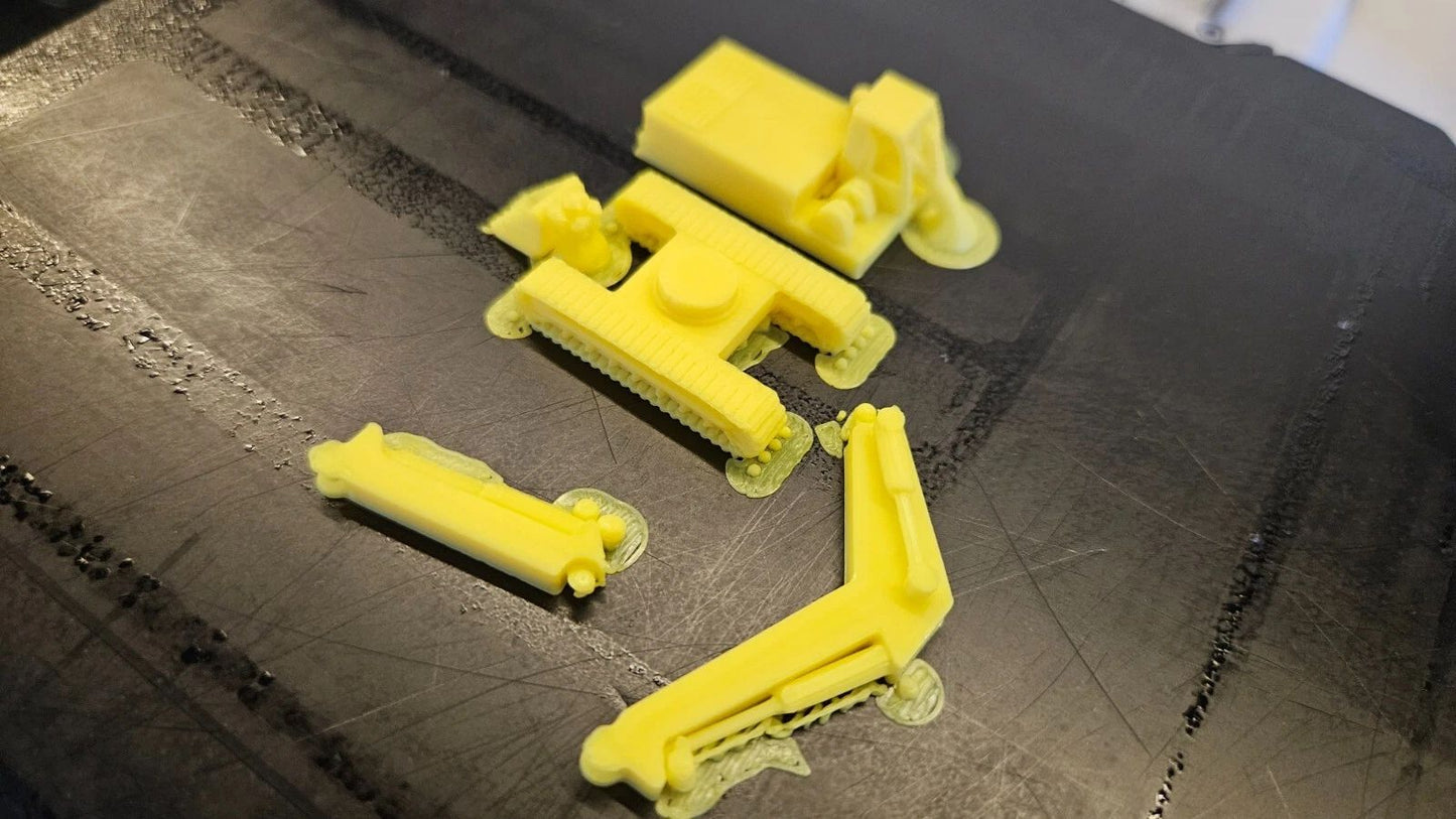 Mini Bagger in gelb für Spur N (1:160) - einfacher Bausatz