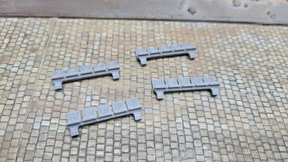 4 Stück Bahnsteigsitze für Bahnhof Bahnsteig Haltestellen Sitze Sitzbank