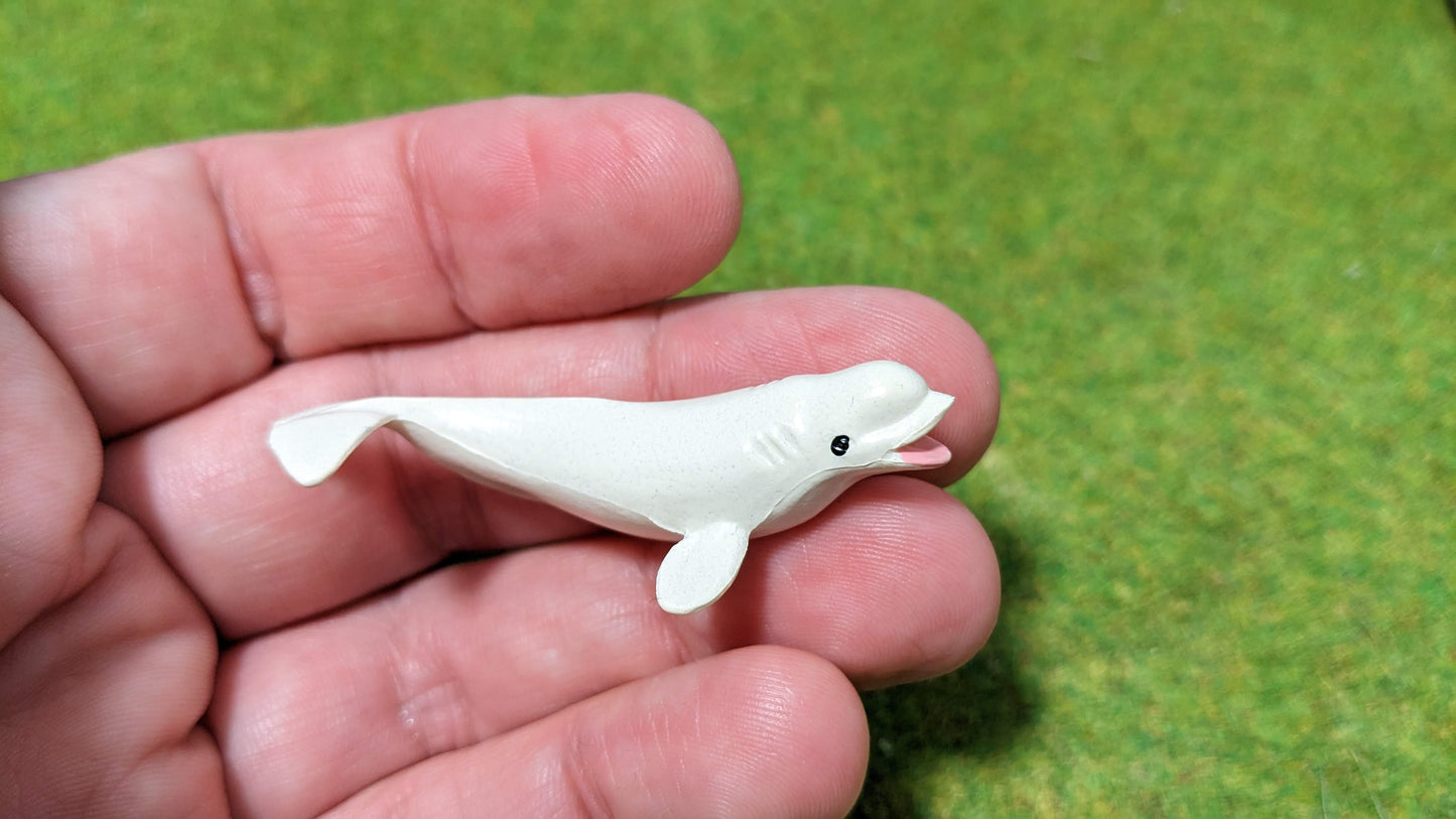 Belugwal Beluga Wal Tier für Zoo Diorama 1:87 (Spur H0) - bemalt