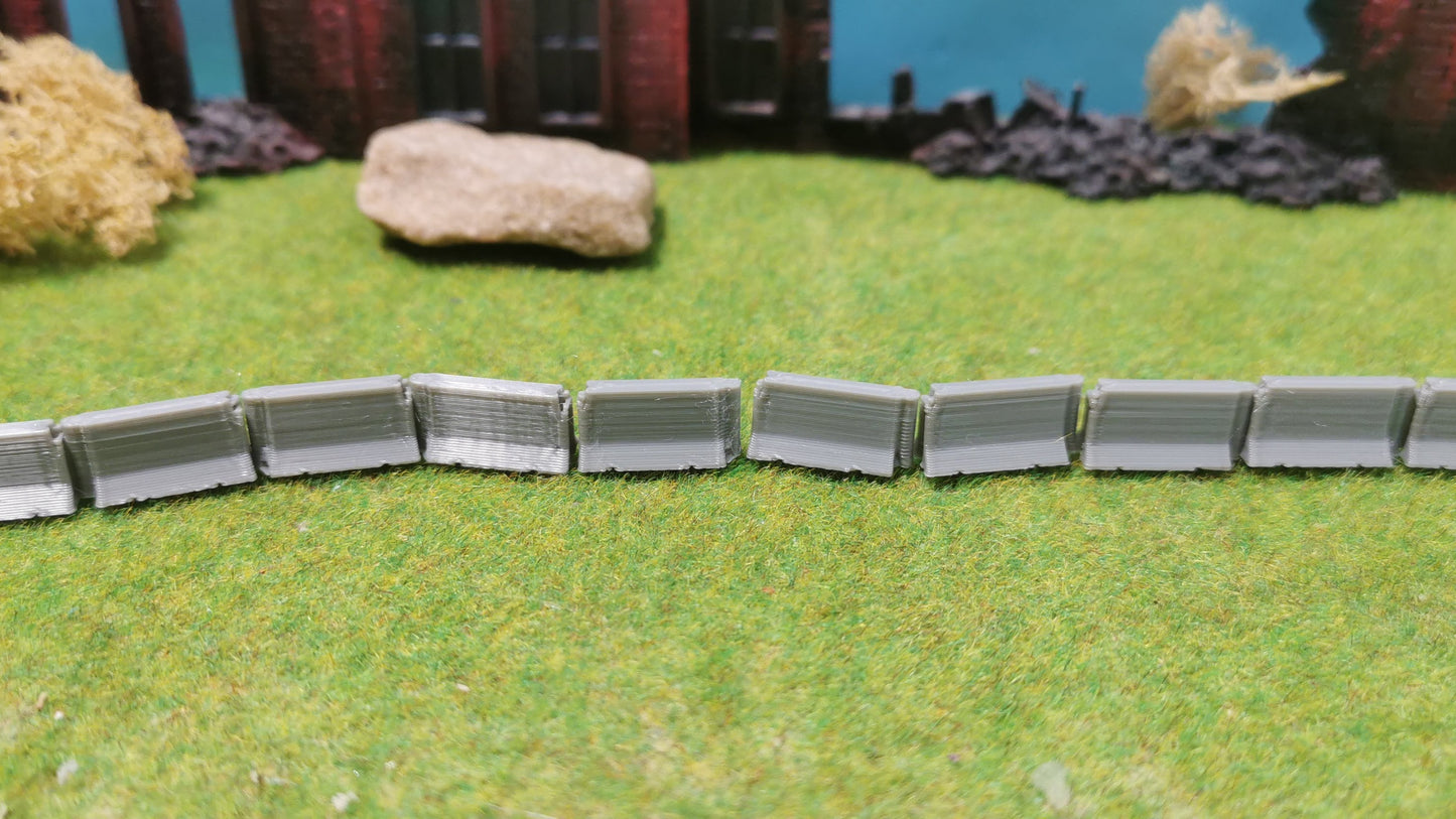 10 Stück Barrieren / Straßensperren im Beton Look