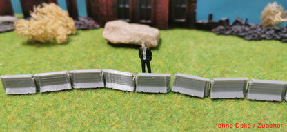 10 Stück Barrieren / Straßensperren im Beton Look