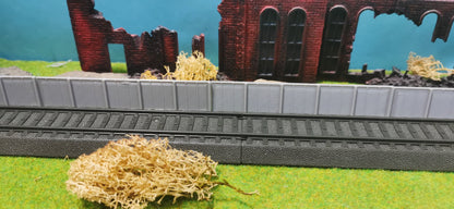 5 Stück Industrie Betonwand Beton Zaun in grau