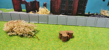 5 Stück Industrie Betonwand Beton Zaun in grau