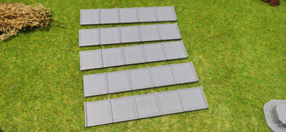 5 Stück Industrie Betonwand Beton Zaun in grau