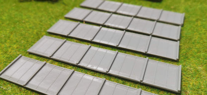 5 Stück Industrie Betonwand Beton Zaun in grau