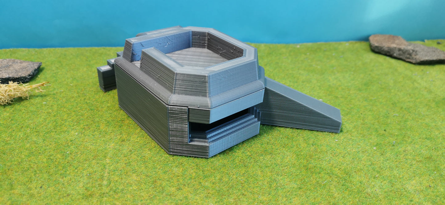Deutscher Bunker Normandie 2. Weltkrieg Diorama WW2 Modell (E)