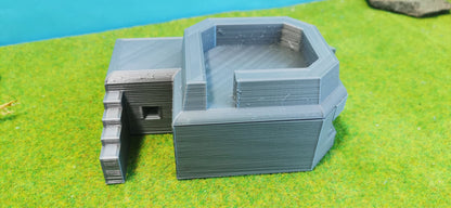 Deutscher Bunker Normandie 2. Weltkrieg Diorama WW2 Modell (E)