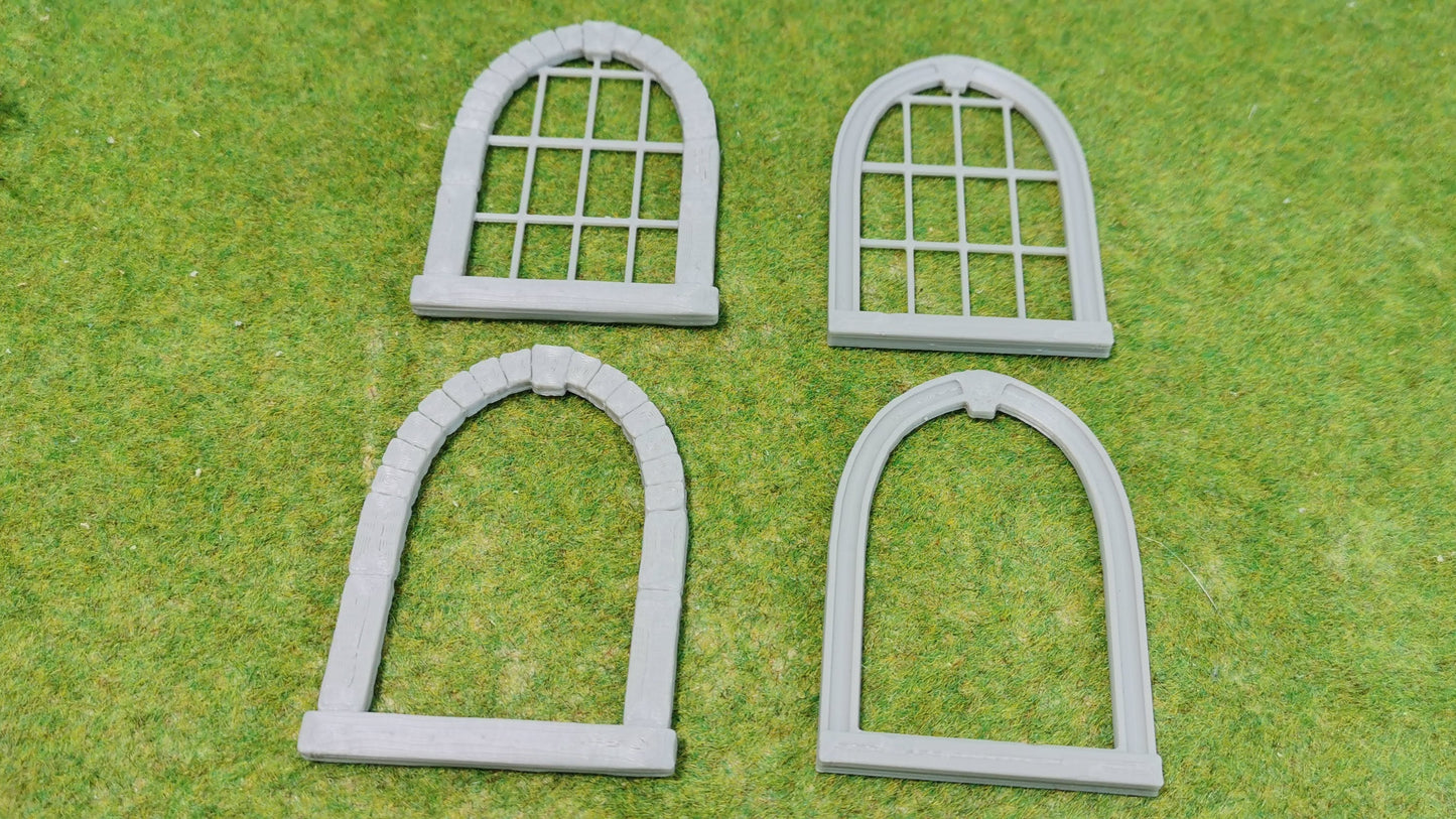 4x Altbau Fenster "Burg" für Kirche, Villa, Schloss, Fabrik