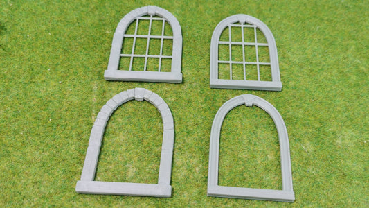 4x Altbau Fenster "Burg" für Kirche, Villa, Schloss, Fabrik