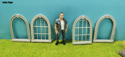 4x Altbau Fenster "Burg" für Kirche, Villa, Schloss, Fabrik