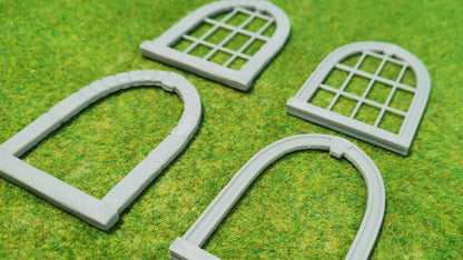 4x Altbau Fenster "Burg" für Kirche, Villa, Schloss, Fabrik