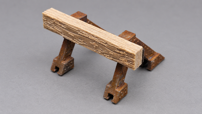 Prellbock Gleisabschluss H0 und Spur 0 (1:45) Schienen mit Holzpuffer optional rostlook