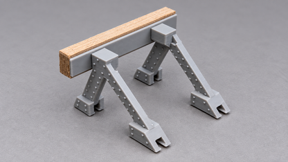 Prellbock Gleisabschluss H0 und Spur 0 (1:45) Schienen mit Holzpuffer optional rostlook