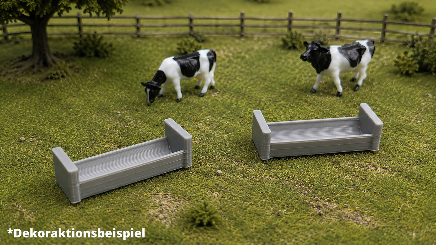 2x Futtertröge Bauernhof Viehtränke Futtertrog Futter