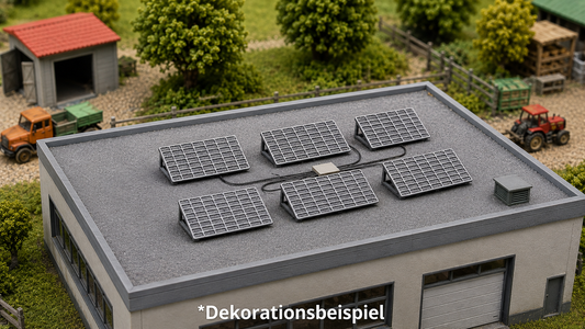 5x PV Solarmodule auf Ständer für Flachdach Photovoltaik Bausatz Solar