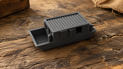 Hausboot Ponton Boot für Wasser Diorama