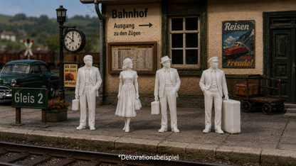 4 Zivile Reisende aus Resin – Epoche 1940er–1950er Jahre