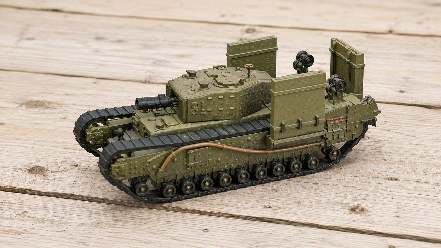 Churchill Mk III "Petard" Mörser und Deep Wading Ausrüstung