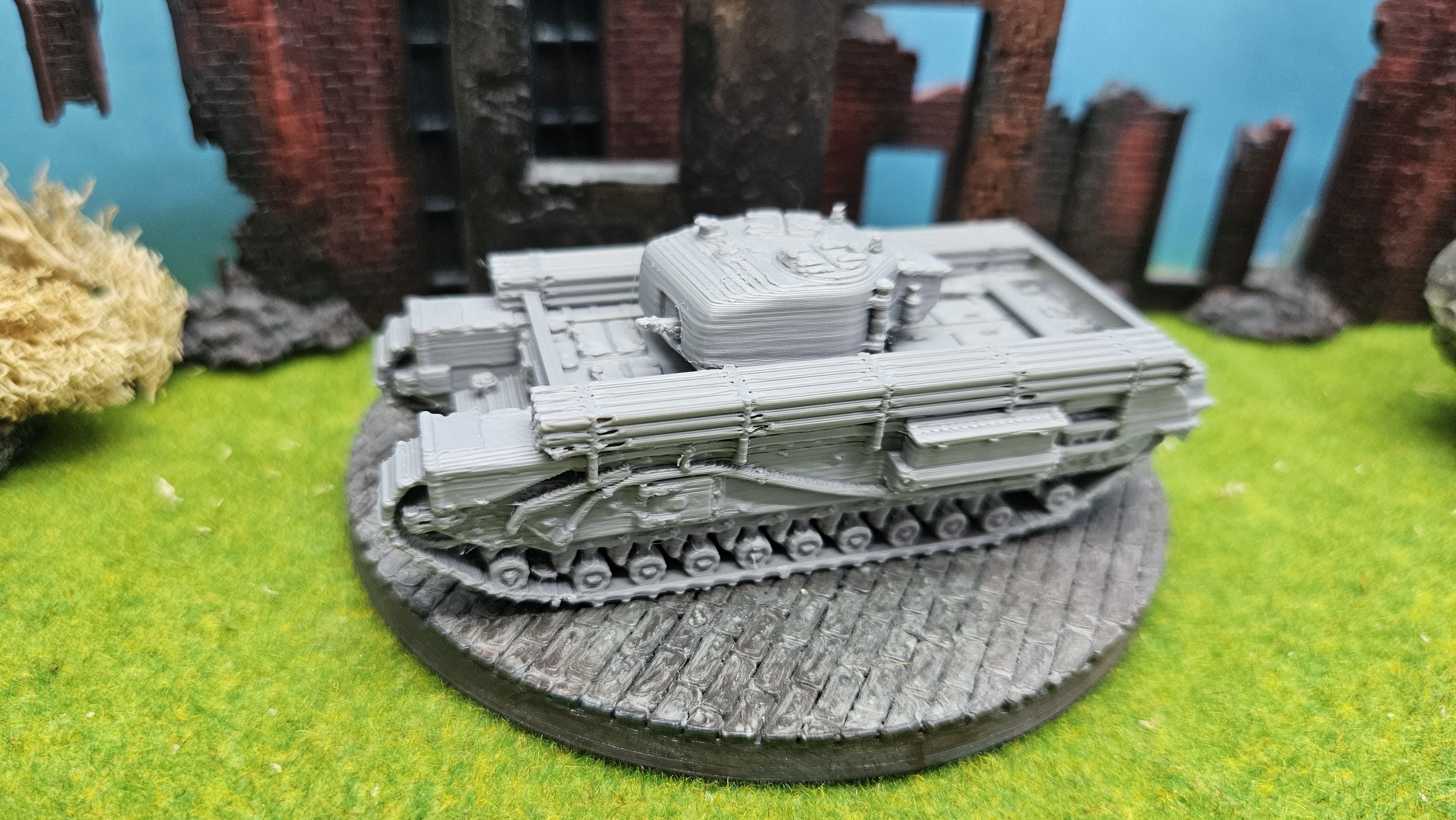 Churchill Mk. IV AVRE mit Snake Launcher – 3D-Scale
